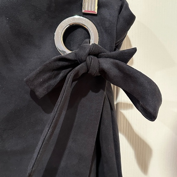 Loft Faux Suede Navy Skirt, Size 12 - Picture 3 of 5